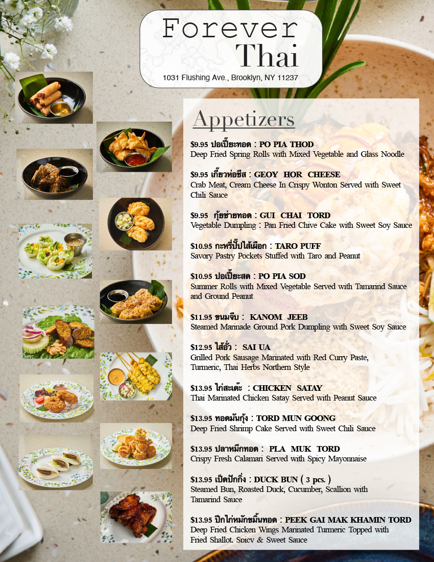 Forever Thai Menu - Image 3